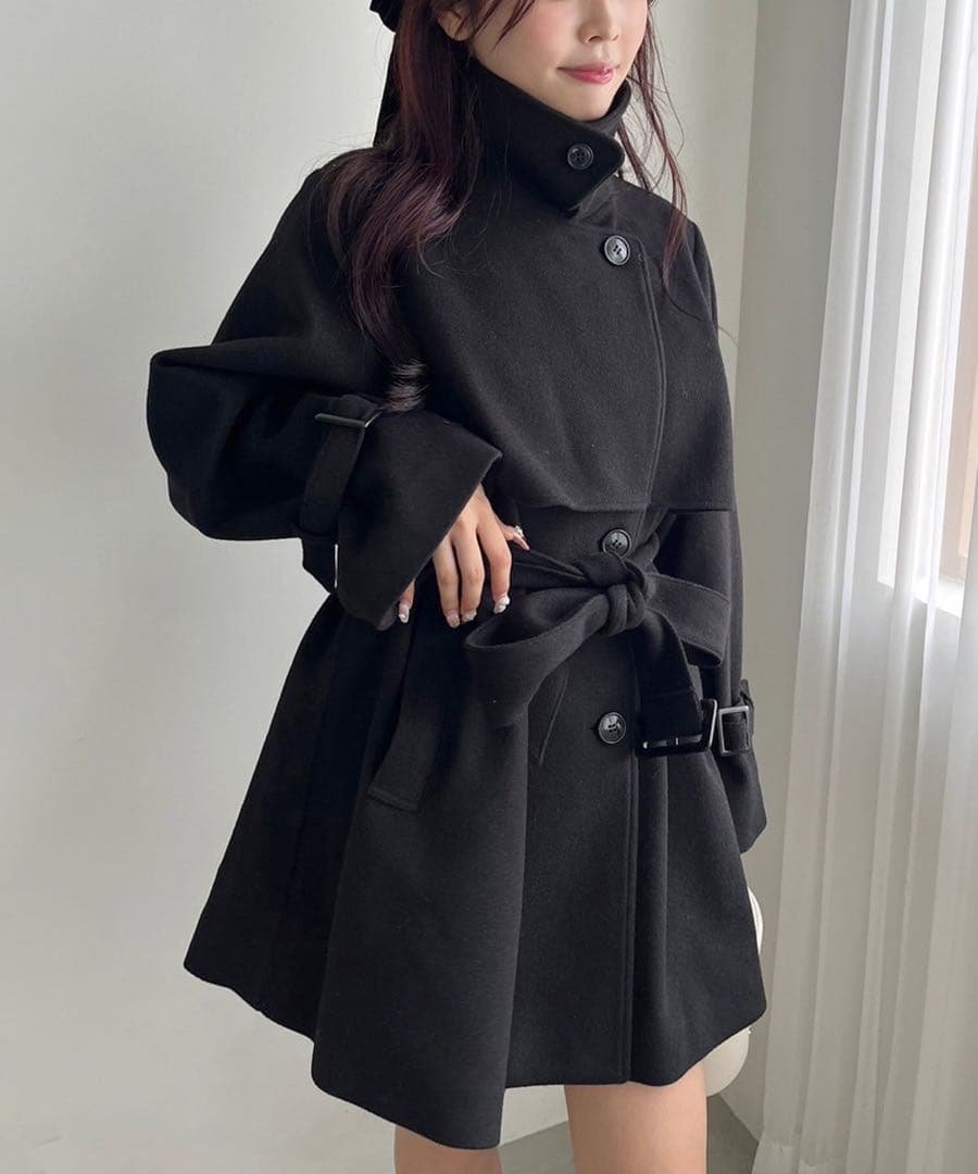 完売　未使用　ナイスクラップ　2way/スタンドカラーミドルコート