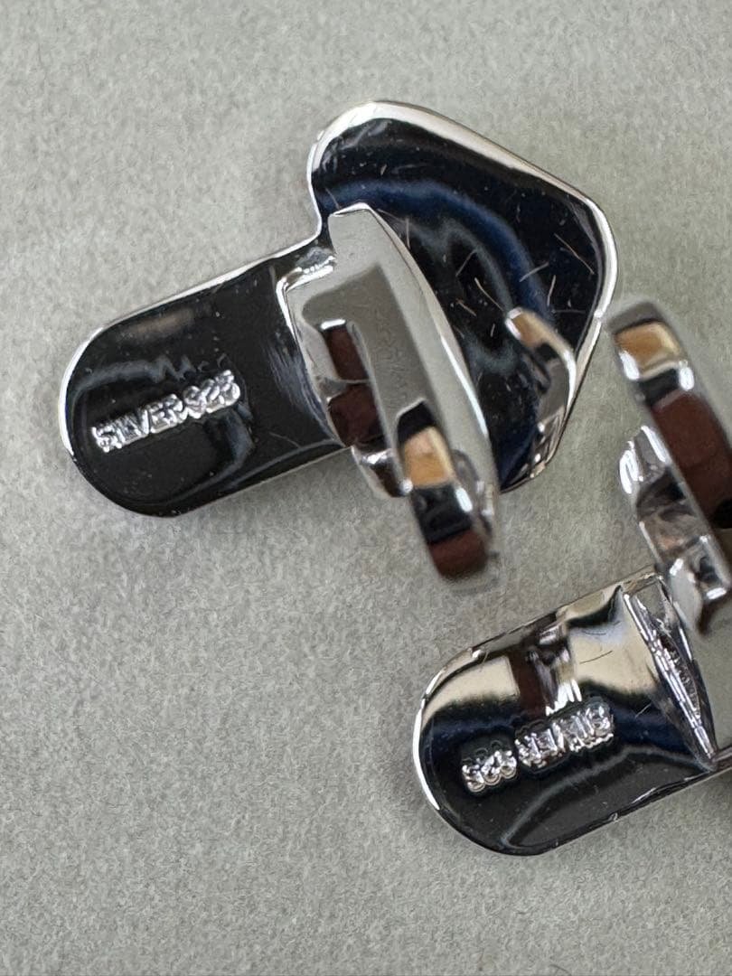 シルバー 金メッキ 925 カフスボタン 12セット