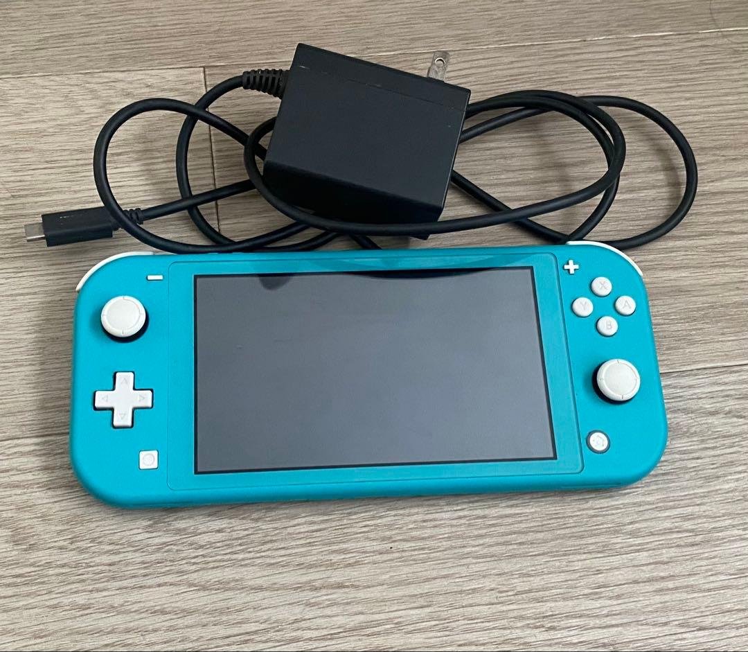 Nintendo Switch Lite ターコイズ 本体と充電器、カバー付き