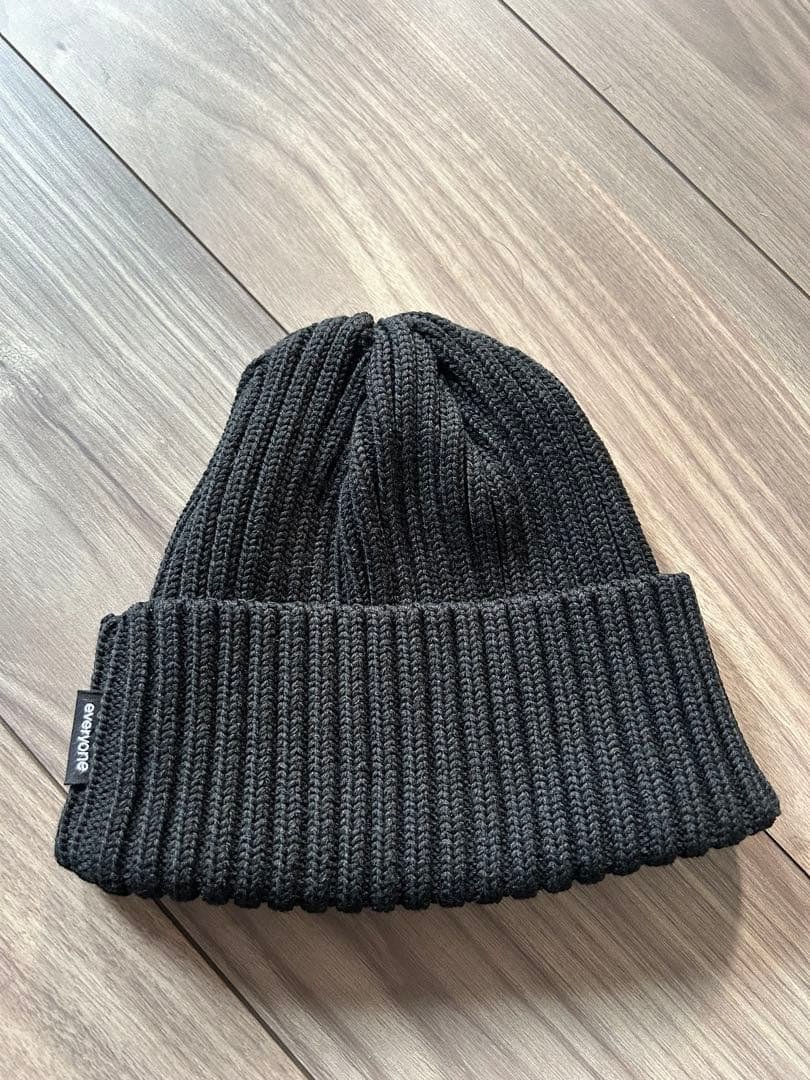帽子 everyone basic beanie black