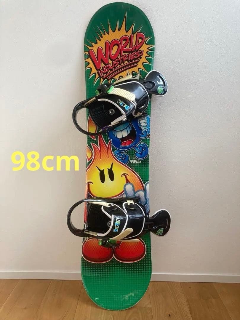 WORLD INDUSTRIES スノーボード バインディング付き