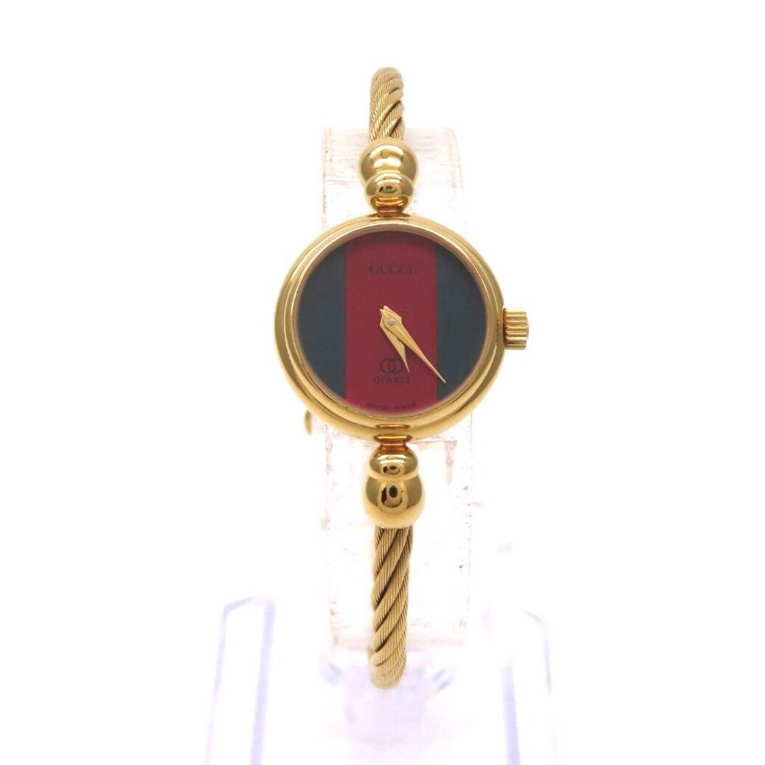 ☆極美品 2047 GUCCI グッチ 時計 シェリーライン ゴールド バングル