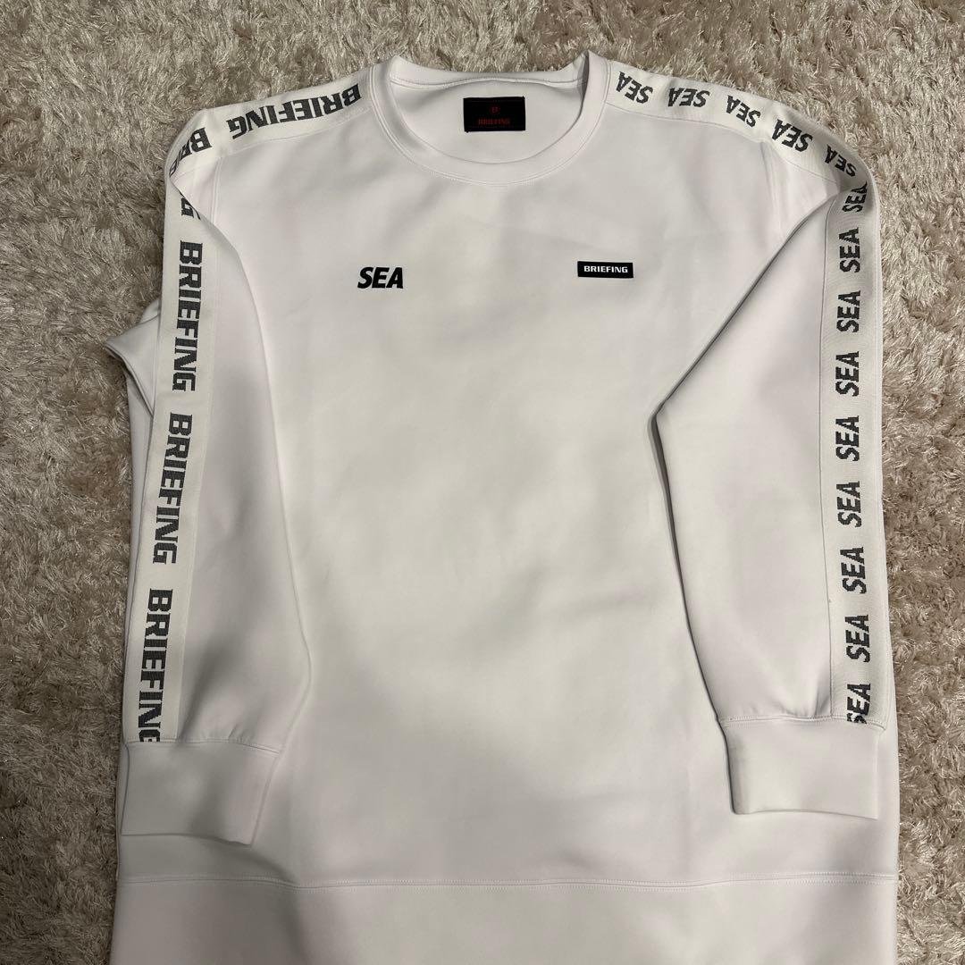 BRIEFING SEA ホワイト スウェットシャツ