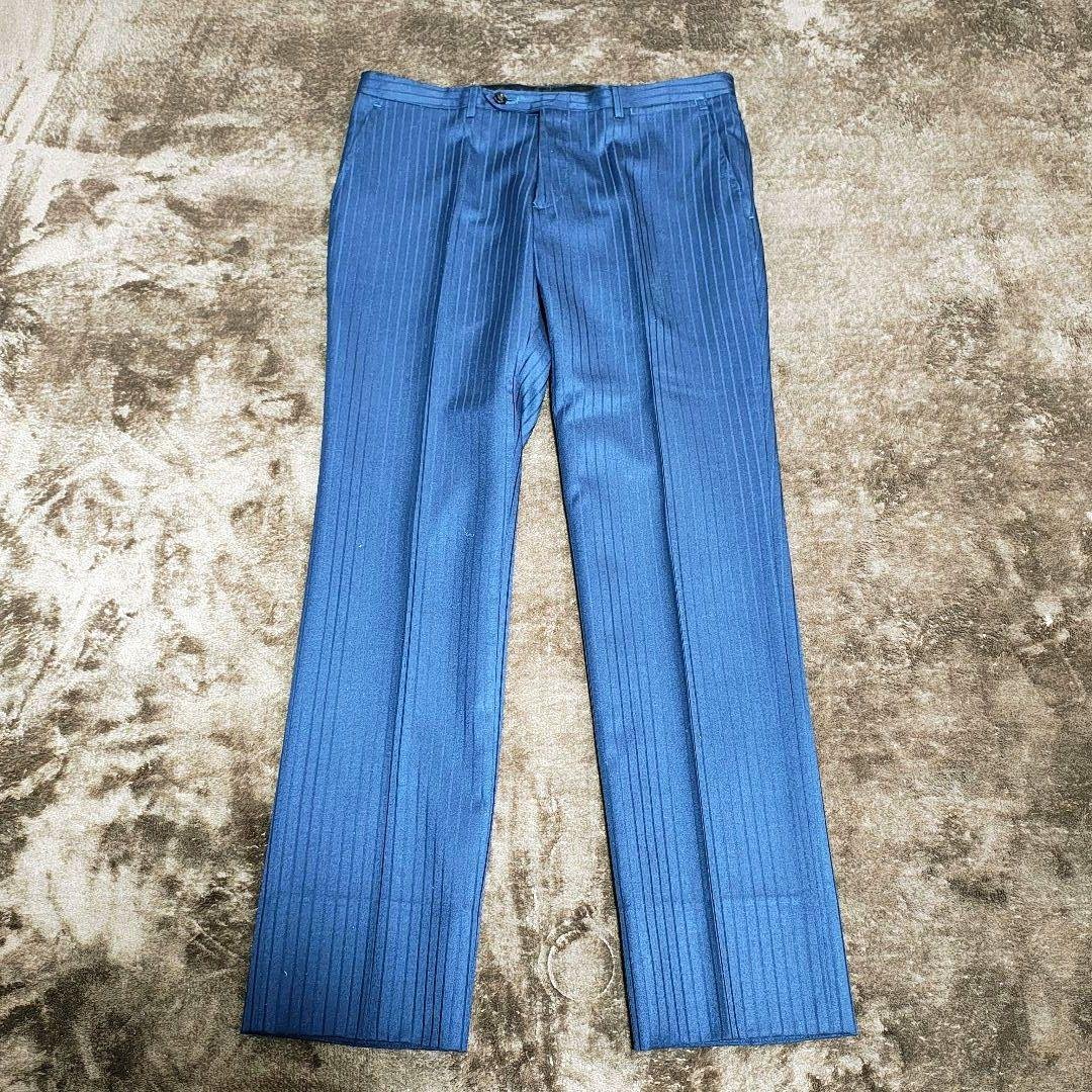 スーツセレクト スリーピーススーツ ネイビー系ストライプ Y7