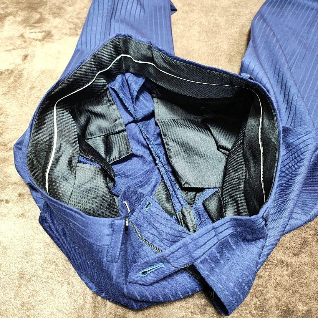 スーツセレクト スリーピーススーツ ネイビー系ストライプ Y7