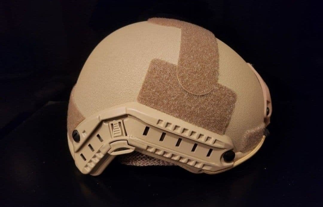 NIJ ⅢA(レベル3a)実物防弾ヘルメット サイズ:55㎝～62㎝、TAN