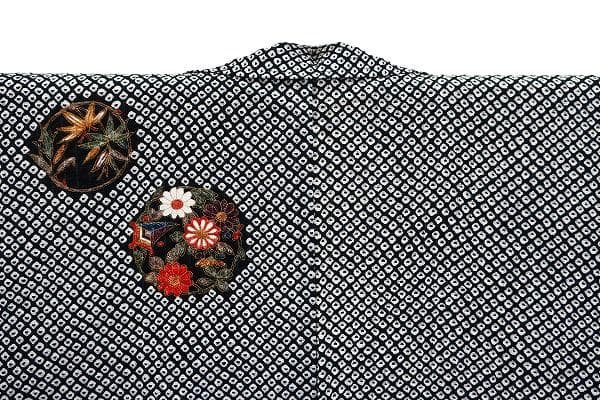★専用★未使用品 小紋 総絞り 黒 吉祥文様 身丈161.5cm 裄丈65cm