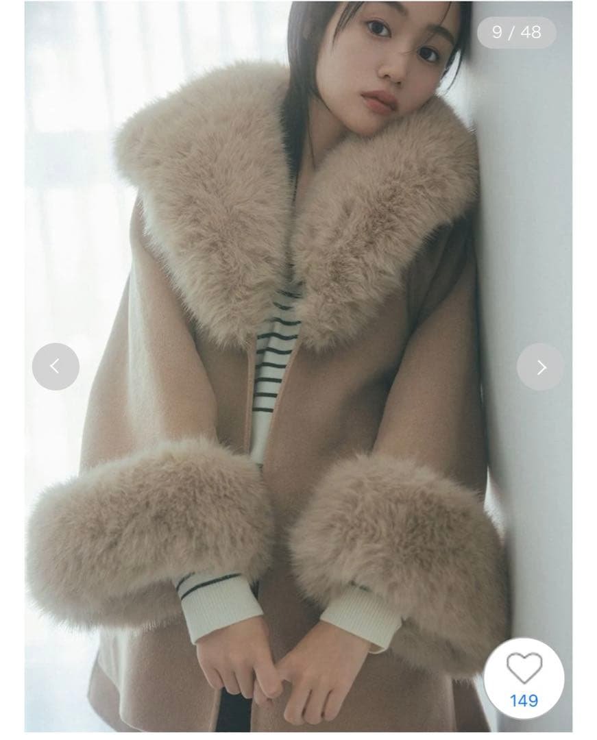 SNIDEL スナイデル ファーケープコート 今季新作