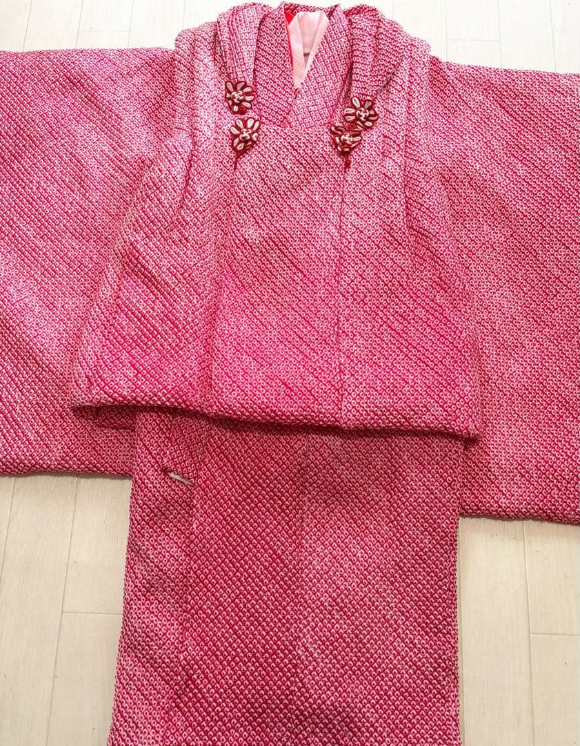 七五三　被布　着物　セット　絞り　総絞り