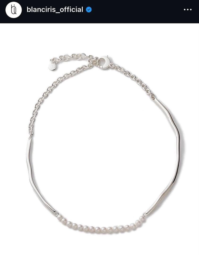 blanc iris シルバーパールネックレス