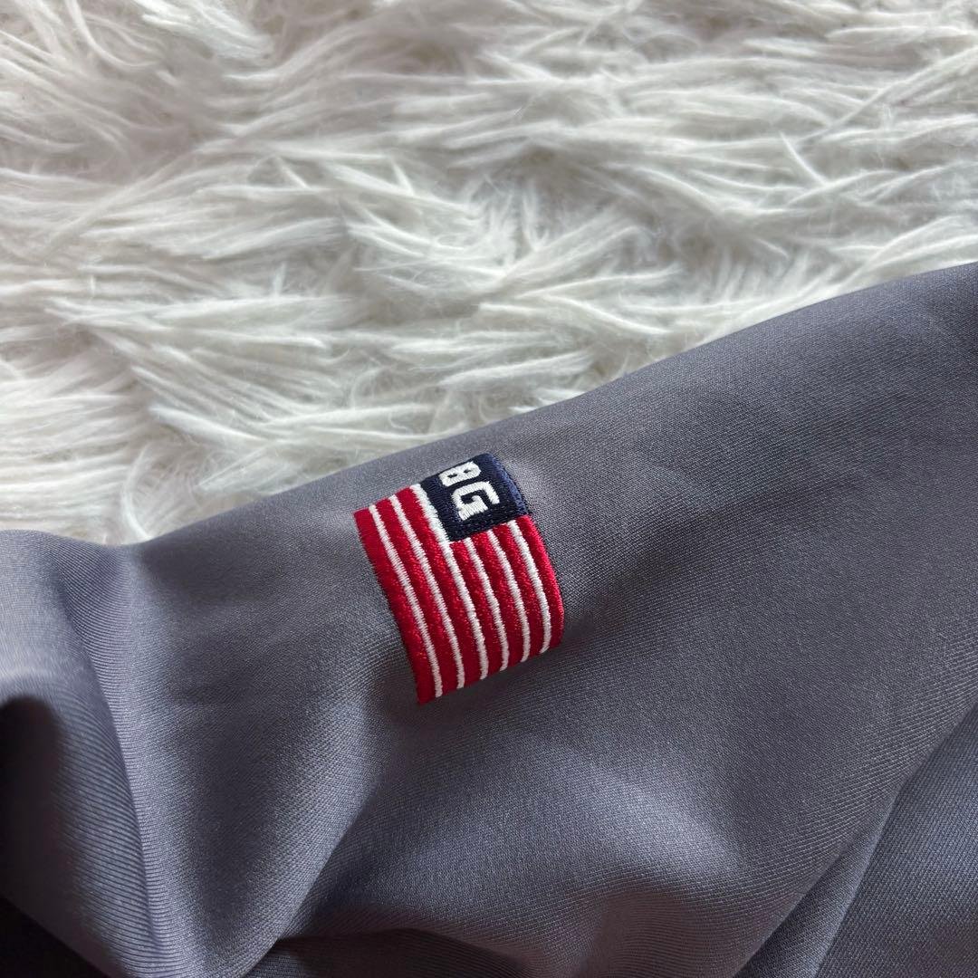 美品 ブリーフィングゴルフ ブルゾン ストレッチ 3D バックロゴ ゴルフウェア