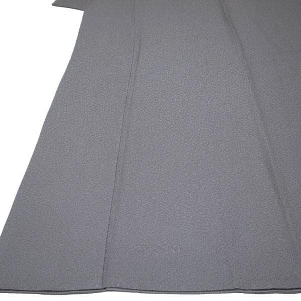 色無地 着物 袷 灰紫 地紋 セミフォーマル 絹 裄68 Ｌ 中古 sn1899