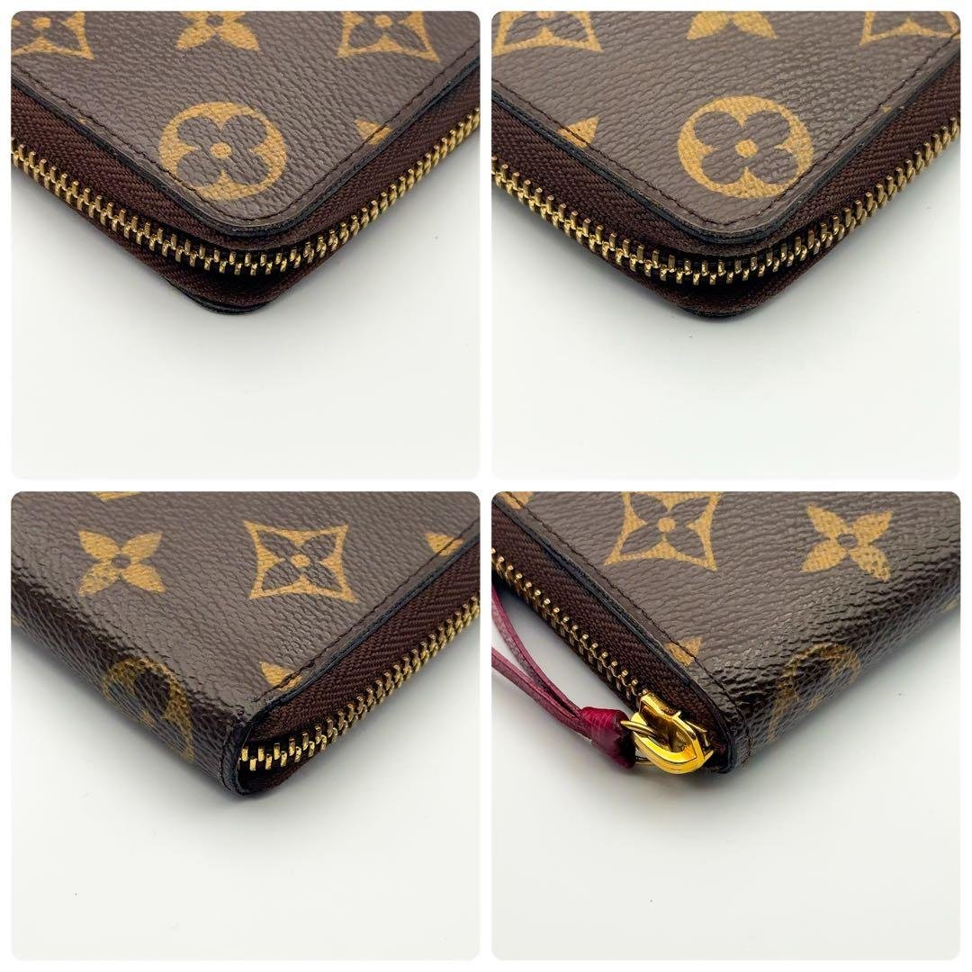 【使用感少】ルイヴィトン ポルトフォイユ クレマンス モノグラム フューシャ