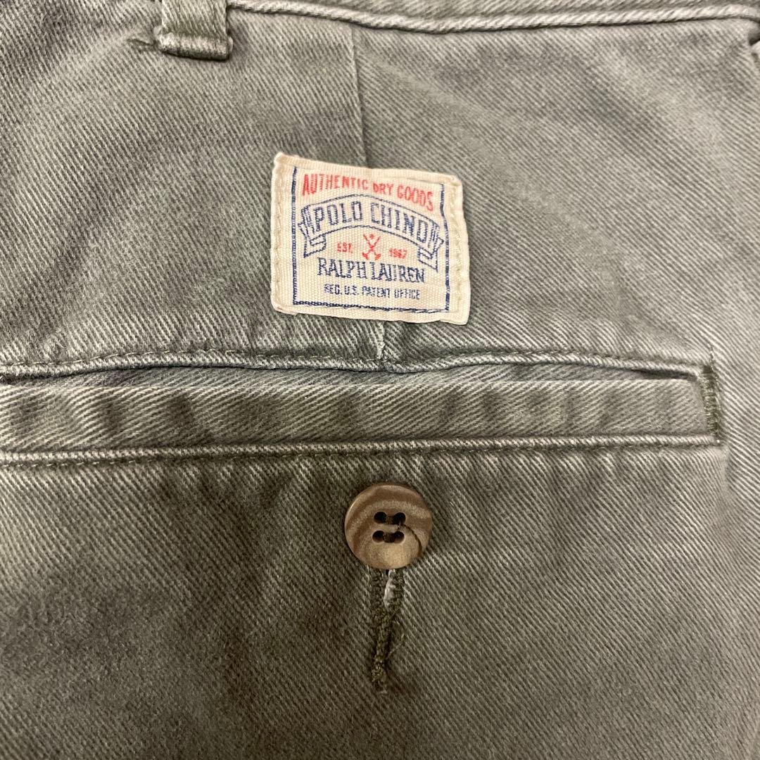 90sPolo Ralph Laurenラルフローレン　ポロチノ初期タグオリーブ