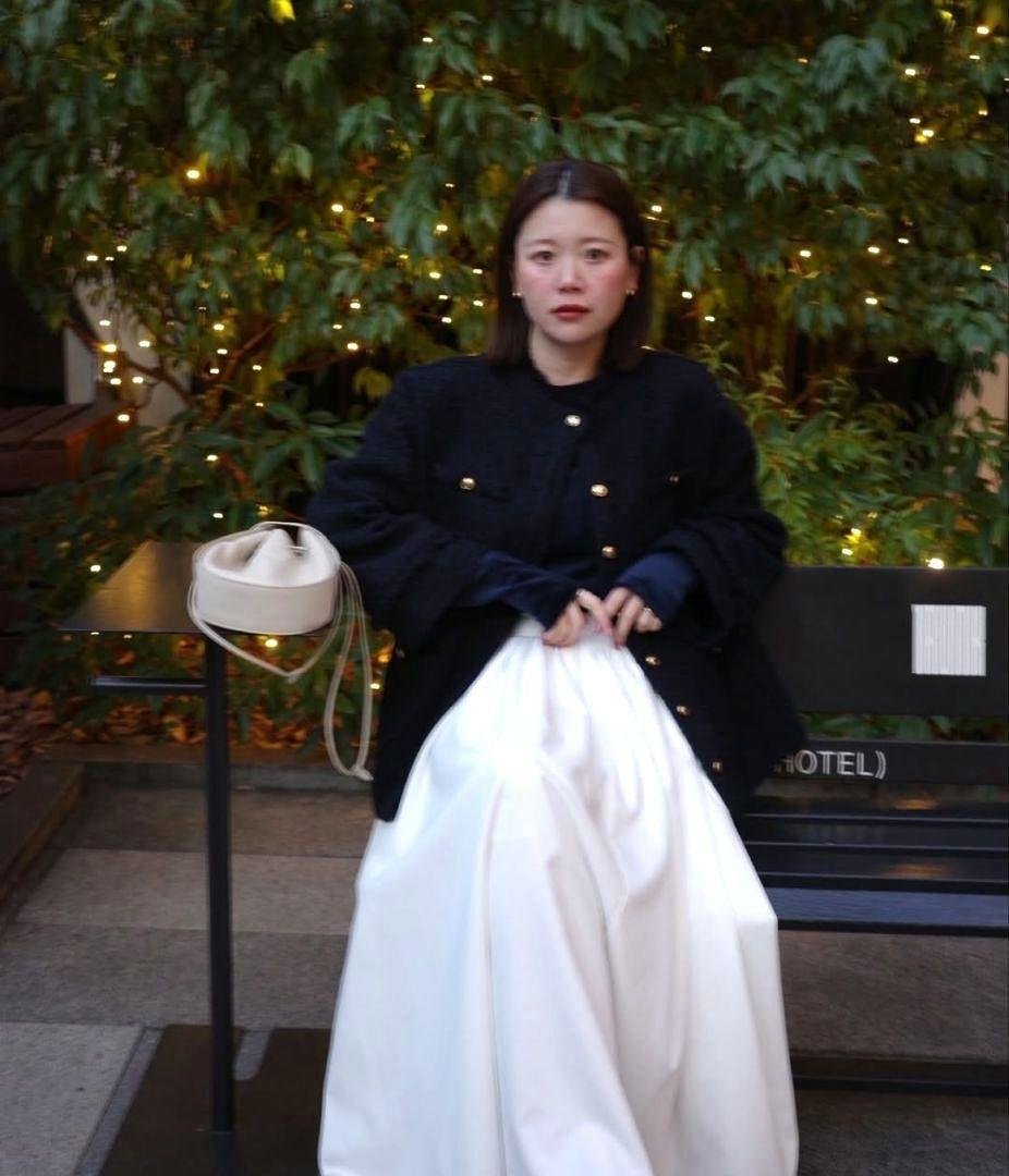 BASEMENT online ゴールドボタンツイードジャケット HARUKA