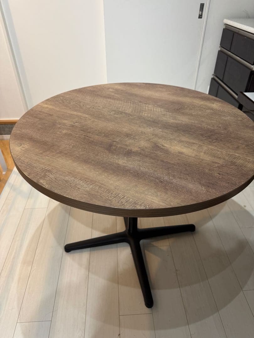 丸型 ダイニングテーブル 木目調 北欧風 4人用