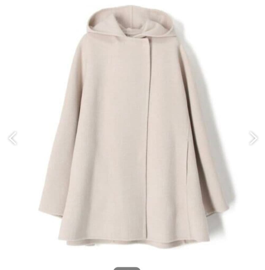 美品　ボールジィ プレミアムウール リバーフーデットコート　ベージュ S