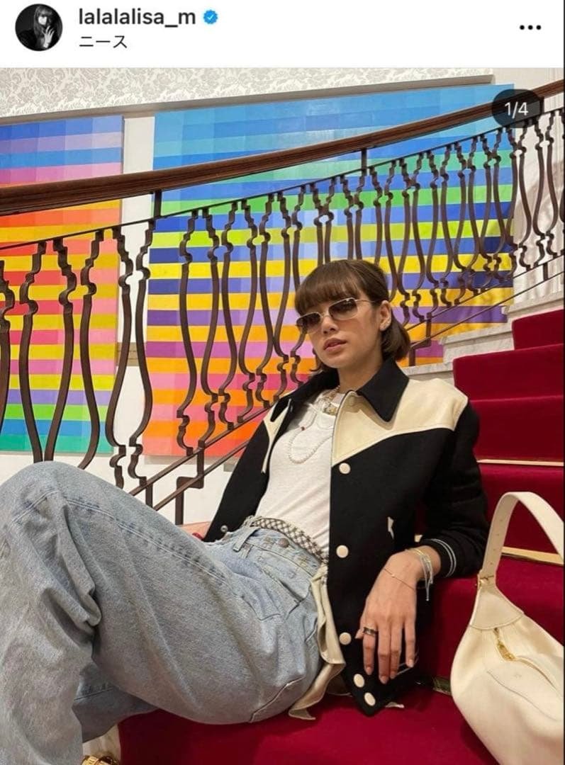 Lisa着用Celine 19aw テディジャケット スタジャン