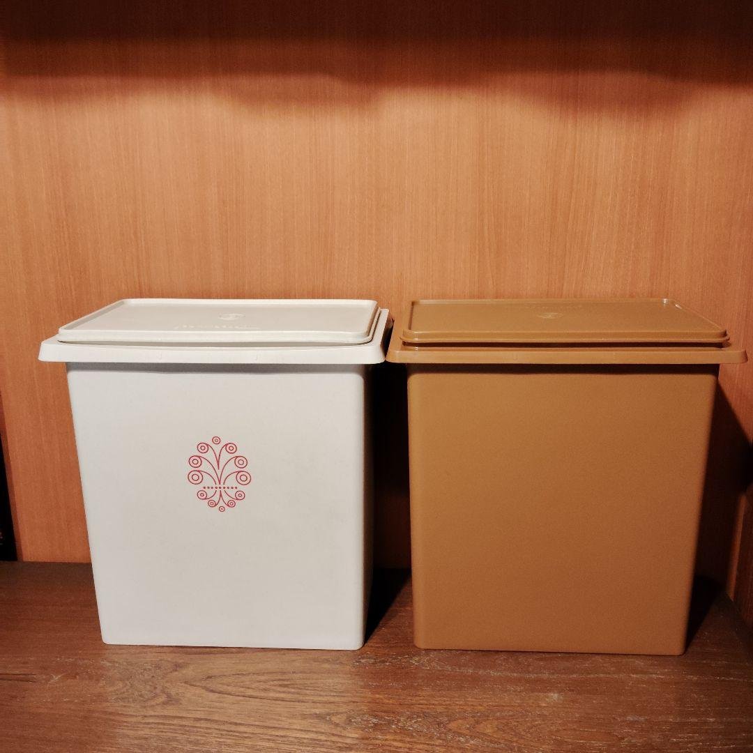 タッパーウェア 10キロキーパー 2色セット　米びつ