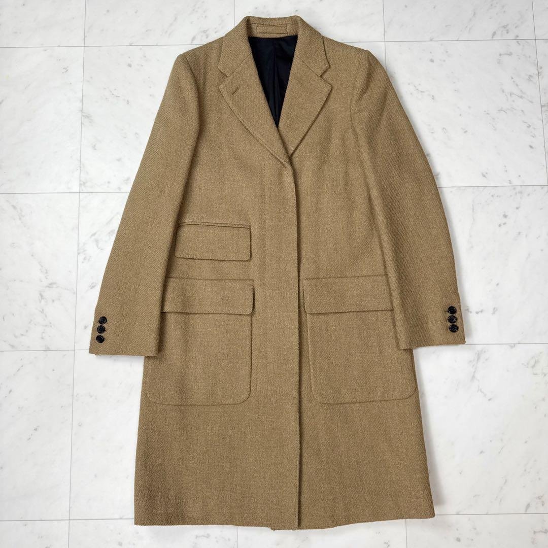 マーガレットハウエル×ハリスツイード ウールチェスターコート ベージュ サイズ1