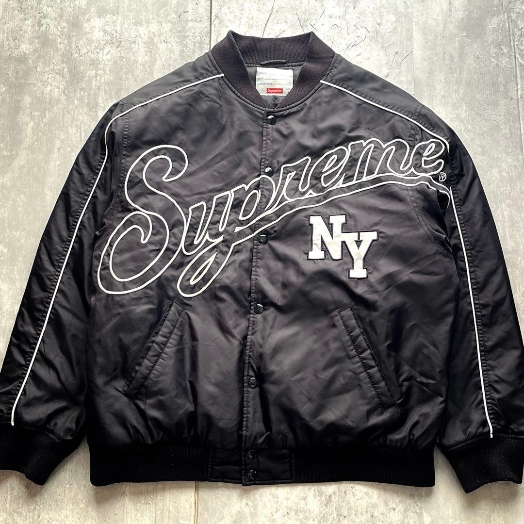 ジャケット・アウター Supreme CONTRAST SCRIPT VARSITY JACKET