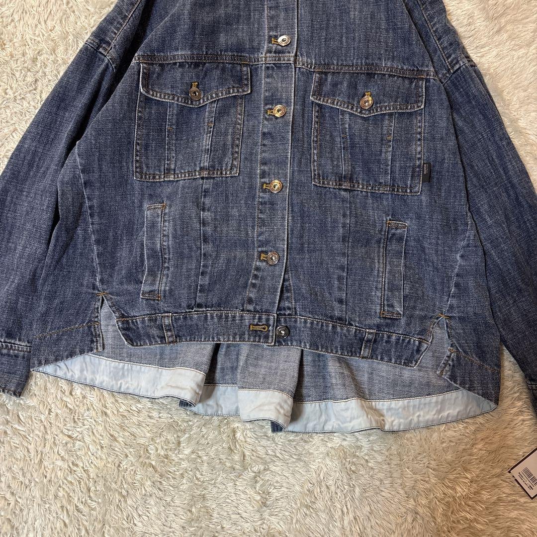 新品タグ付き＊ayane アヤン リネン混デニムジャケット ブリーチ