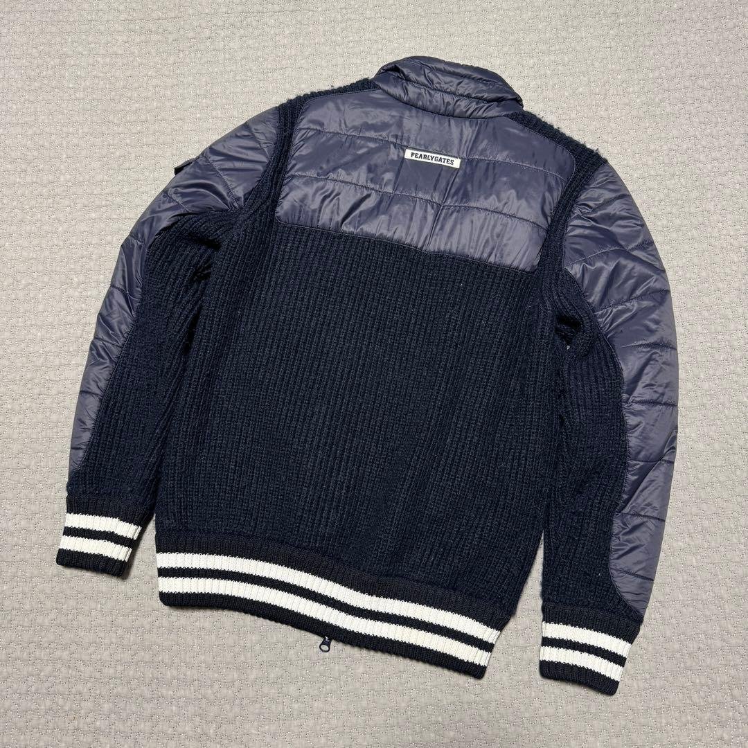 パーリーゲイツ　ニット切替　ゴルフウェア　ネイビー　5サイズ