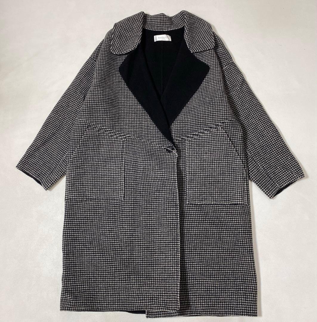 美品 DoCLASSE ダブルフェイスウール・ステンカラーコート 15