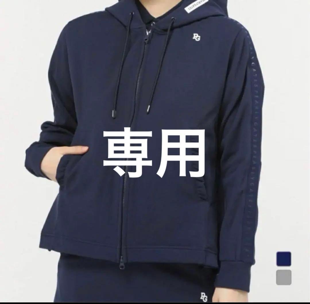 パーリーゲイツ　　ネイビー フード付きジャケット レディース