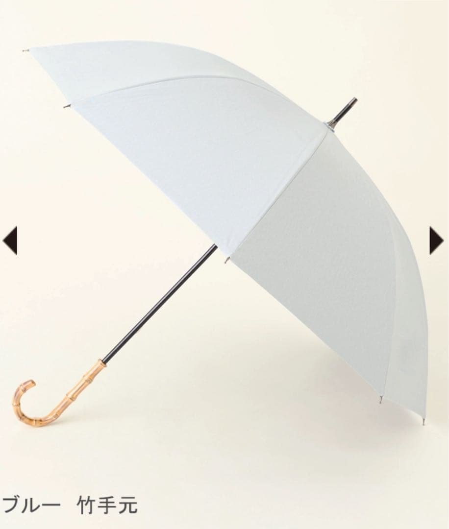 サンバリア100 長傘 Mサイズ 55cm ブルー 竹手元 日傘 サンバリア