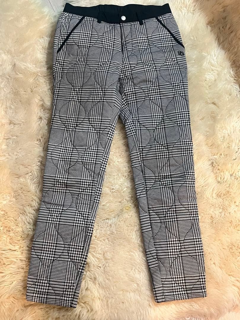 パーリーゲイツ　暖か中綿入りグレンチェックゴルフパンツ　サイズ4