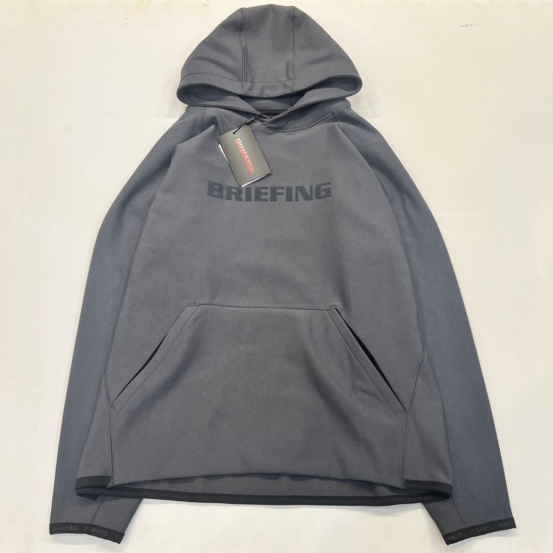 新品　BRIEFING MEN’S LOGO HOODIE チャコール M