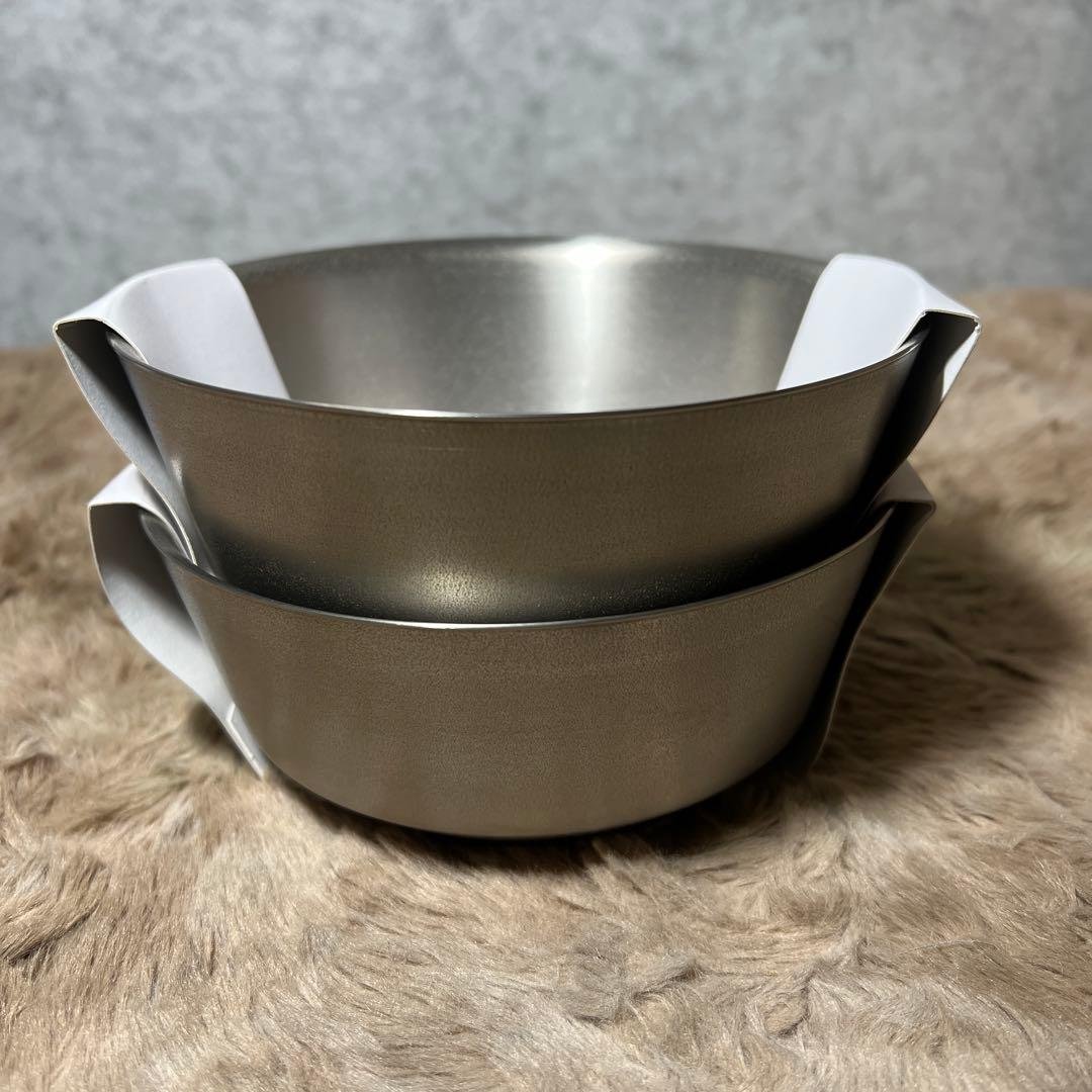 新品　スノーピーク( peak) チタンダブルボウル600ml x2個