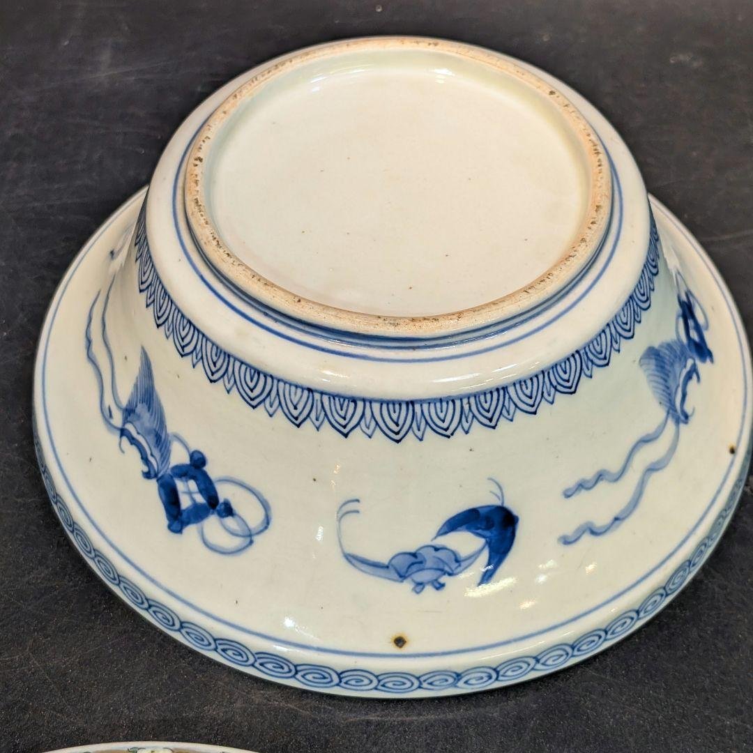 江戸時代 古伊万里 金襴手 歌仙図 大蓋物美品 鳳凰 大平鉢 食籠 金彩 献上手