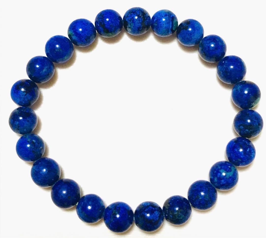 高品質　コンゴ産　アズロマラカイト　ブレスレット　天然石　アズライト　マラカイト