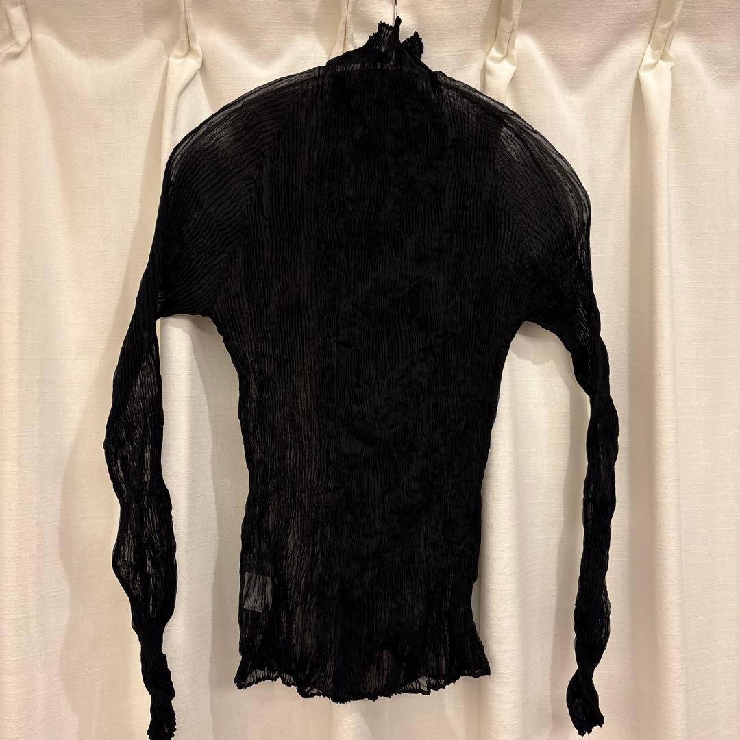ISSEY MIYAKE CHIFFON TWIST BLACK サイズ2