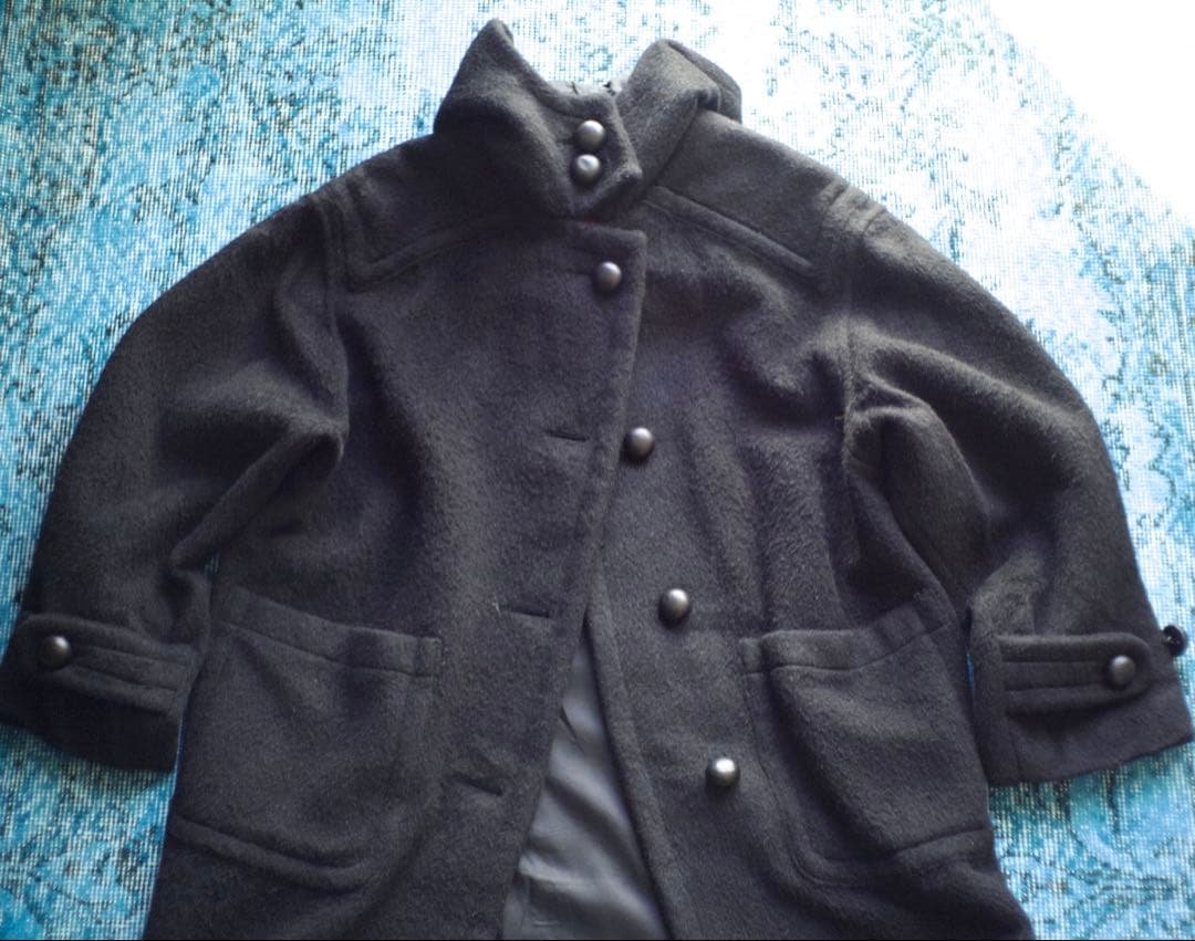 ジャケット・アウター 90s \"GFF\" black wool design wide coat