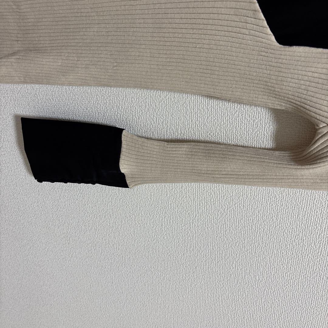 極美品FRAY I.D 2023SS シャツカラーリブニットワンピース　匿名配送