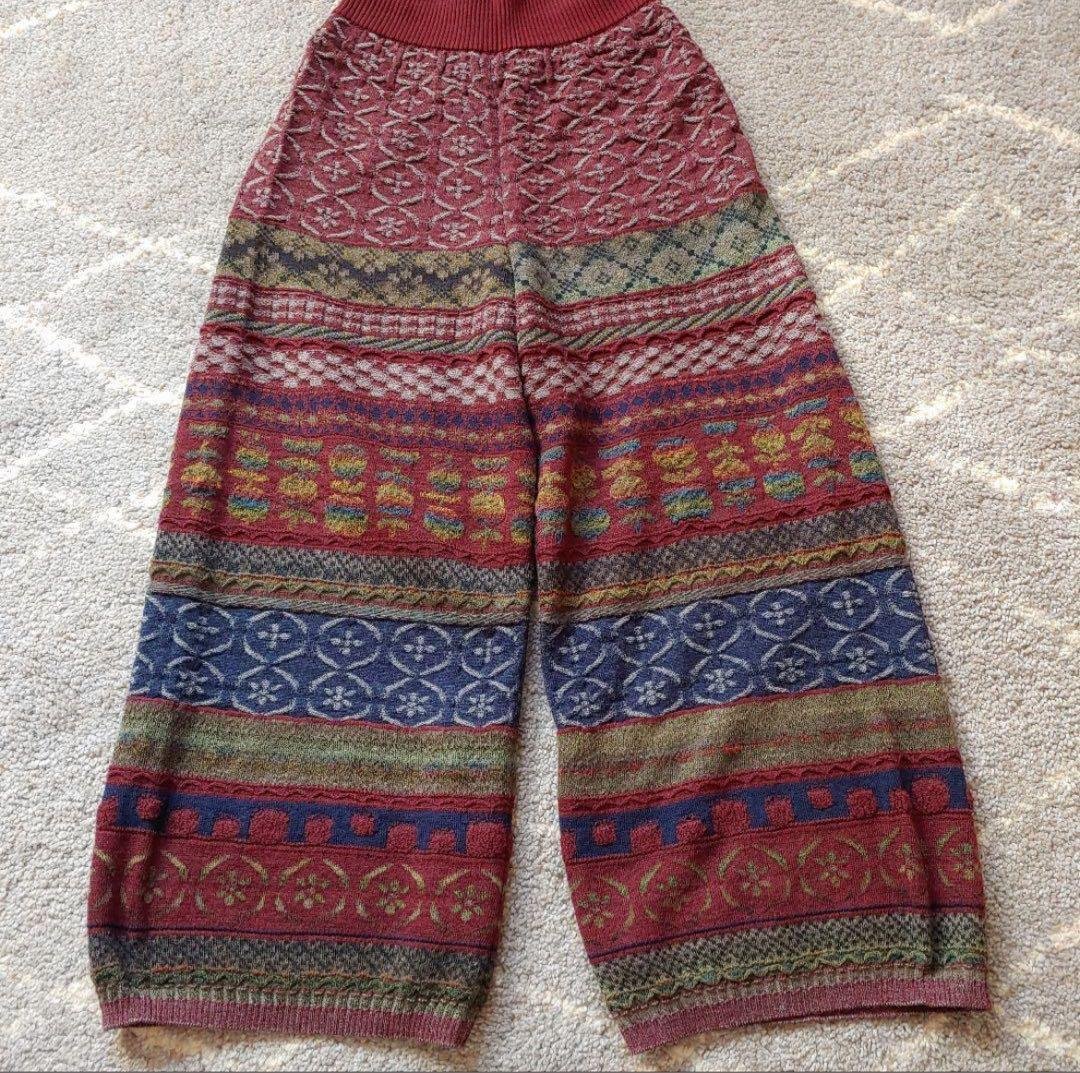 M&KYOKO 佐藤繊維 ニットワイドパンツ