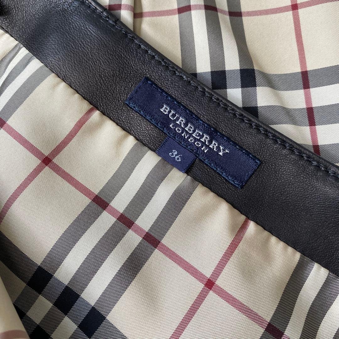 バーバリー ロンドン ラムレザー トレンチコート スカート 2点セット