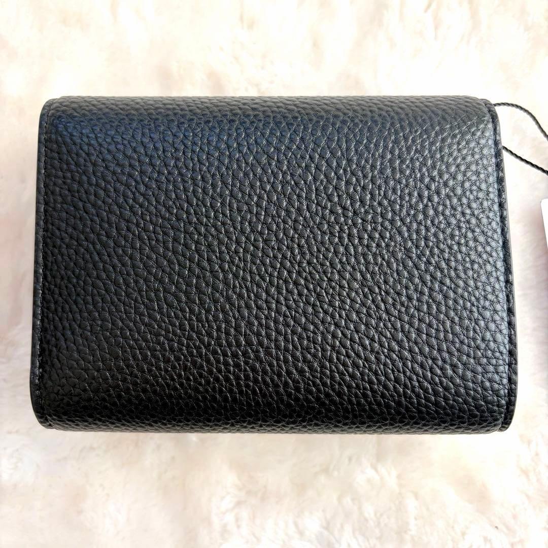 海外限定✨タグ付き未使用 カルバンクライン CKメタルロゴ 三つ折り財布 シボ調