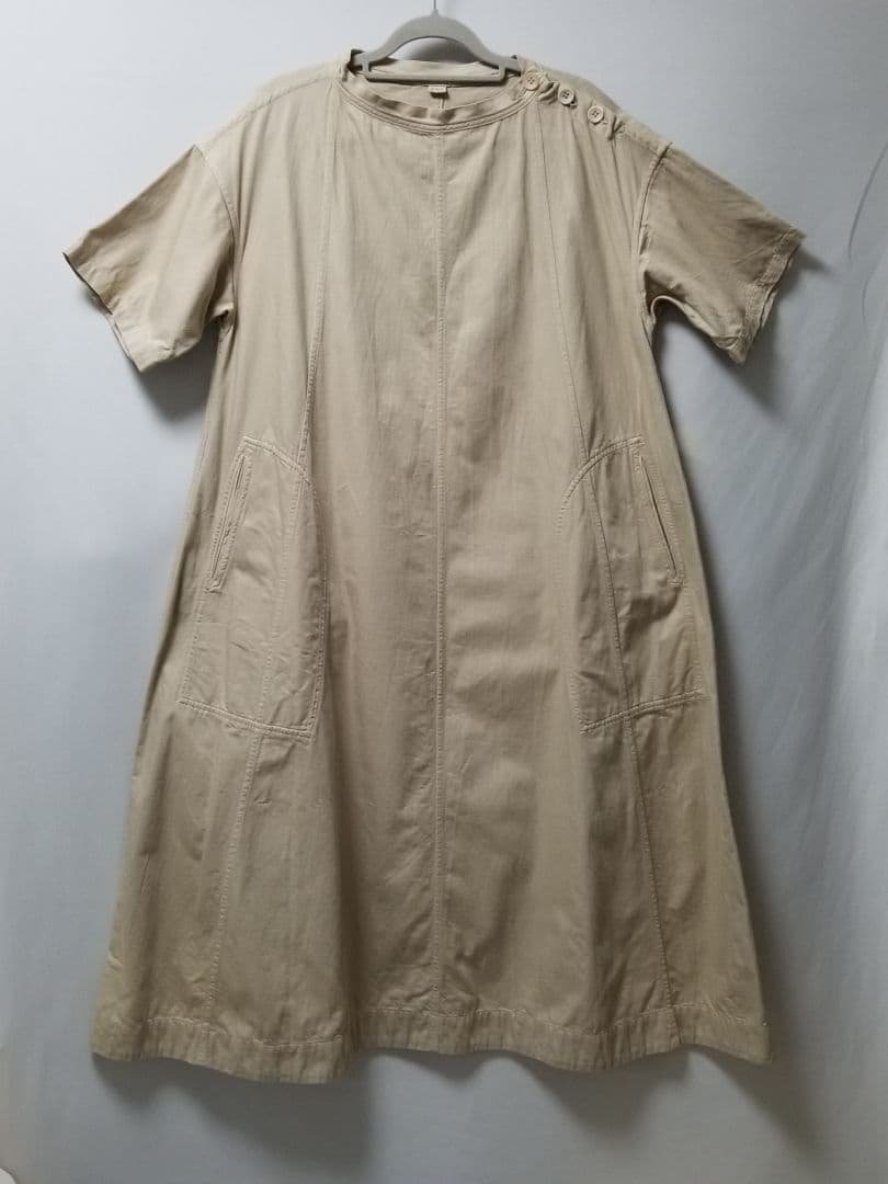 uco　45R　シャツチノドレス　ベージュ　コットン100%　日本製　人気