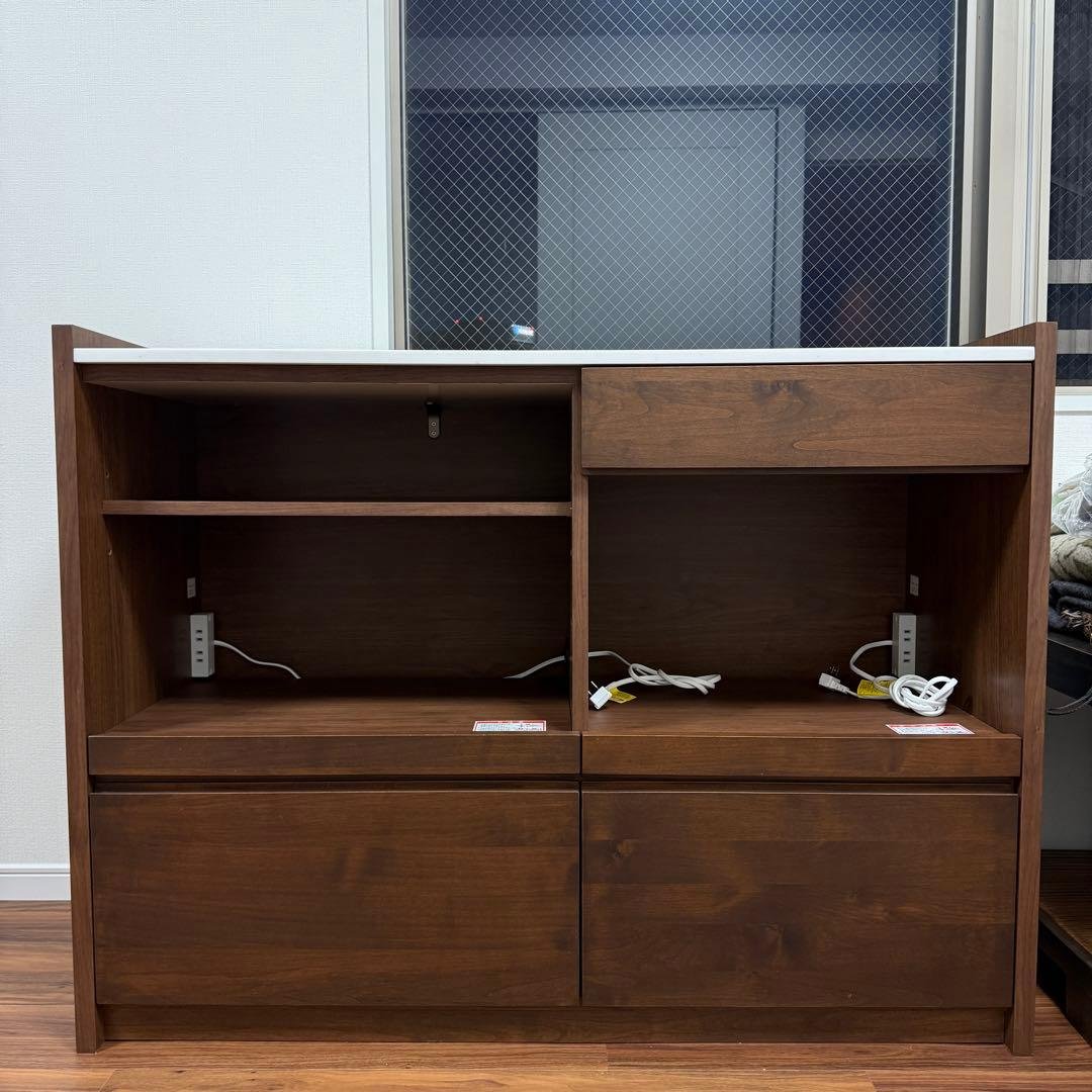 堀田木工 アンアン キッチンカウンター 120cm ウォールナット