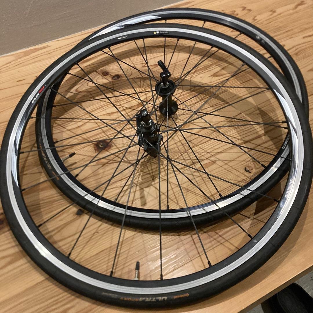 Shimano RS21 ロードバイク用ホイールセット タイヤ付き！