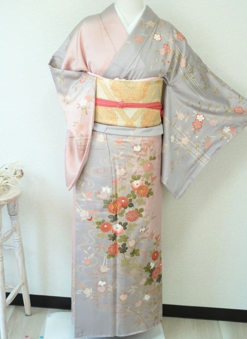 訪問着 4点フルセット a144 正絹　入学式　結婚式　七五三　お宮参り