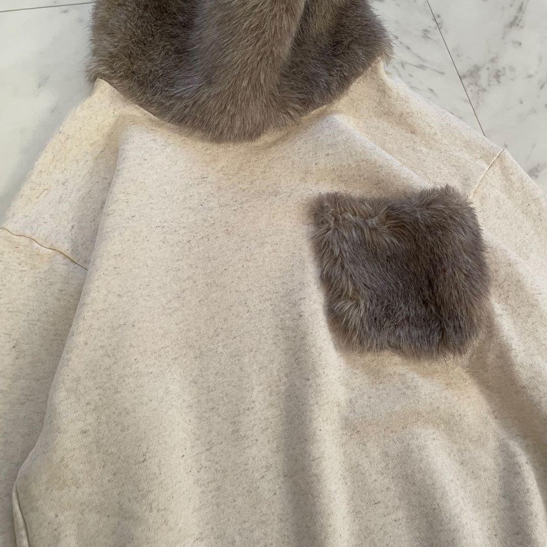 美品✨キャピタル ファー付襟ポケット スエット トレーナー