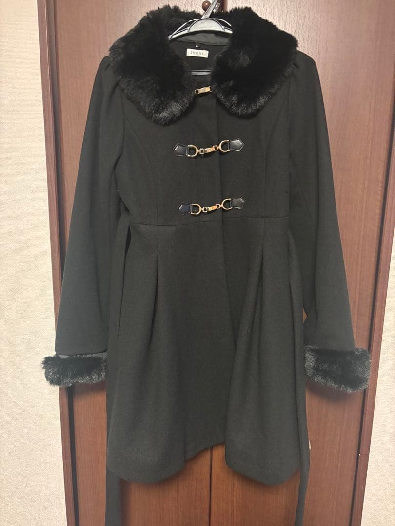 INGNI ビット付ドーリーコート ブラック