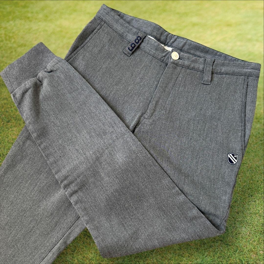 パーリーゲイツ　ジョガーパンツ　S〜M相当　グレー　コットン素材　パンツ　3