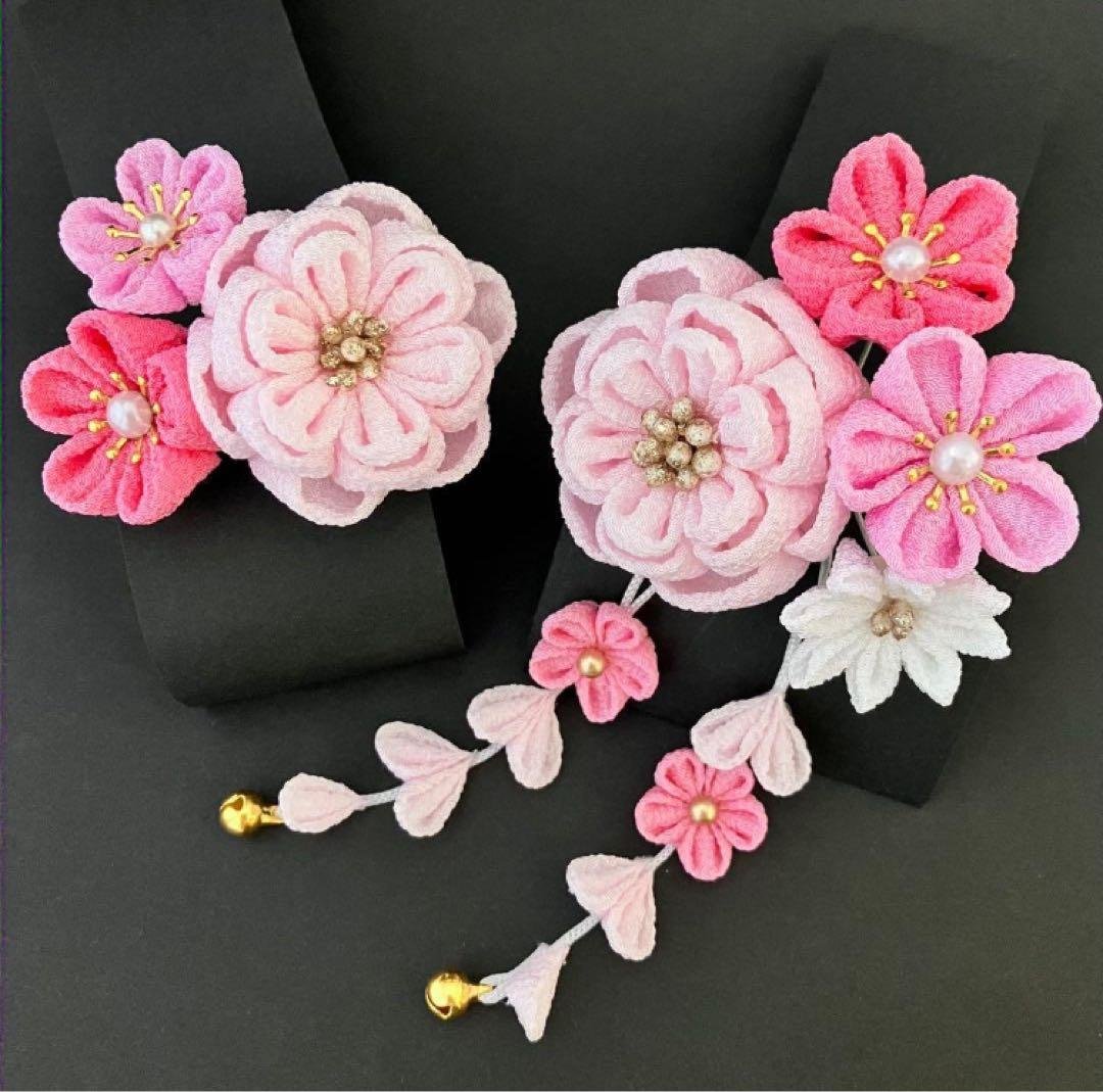 〜　舞　〜　選べる髪飾り　七五三 3歳　着物　ヘアアクセサリー　和風　ピンク