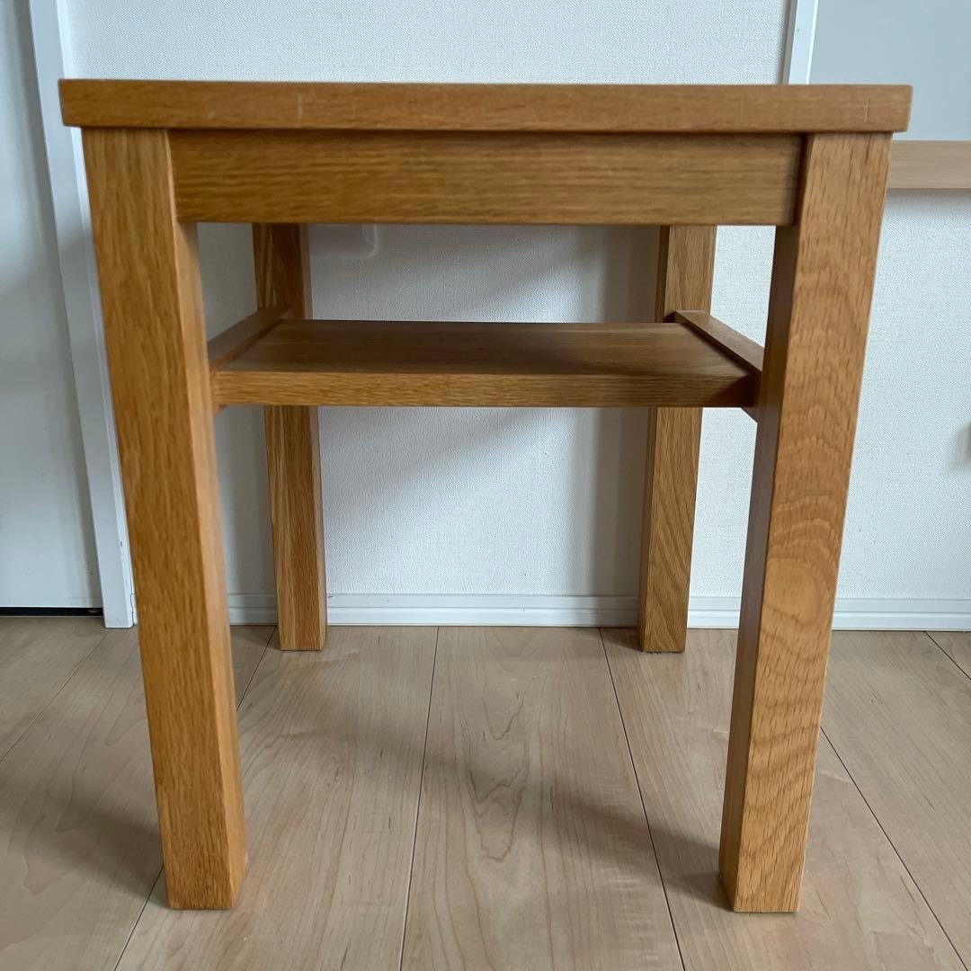 無印良品 オーク無垢材 サイドテーブル ベンチ スツール 椅子 チェア ⑤